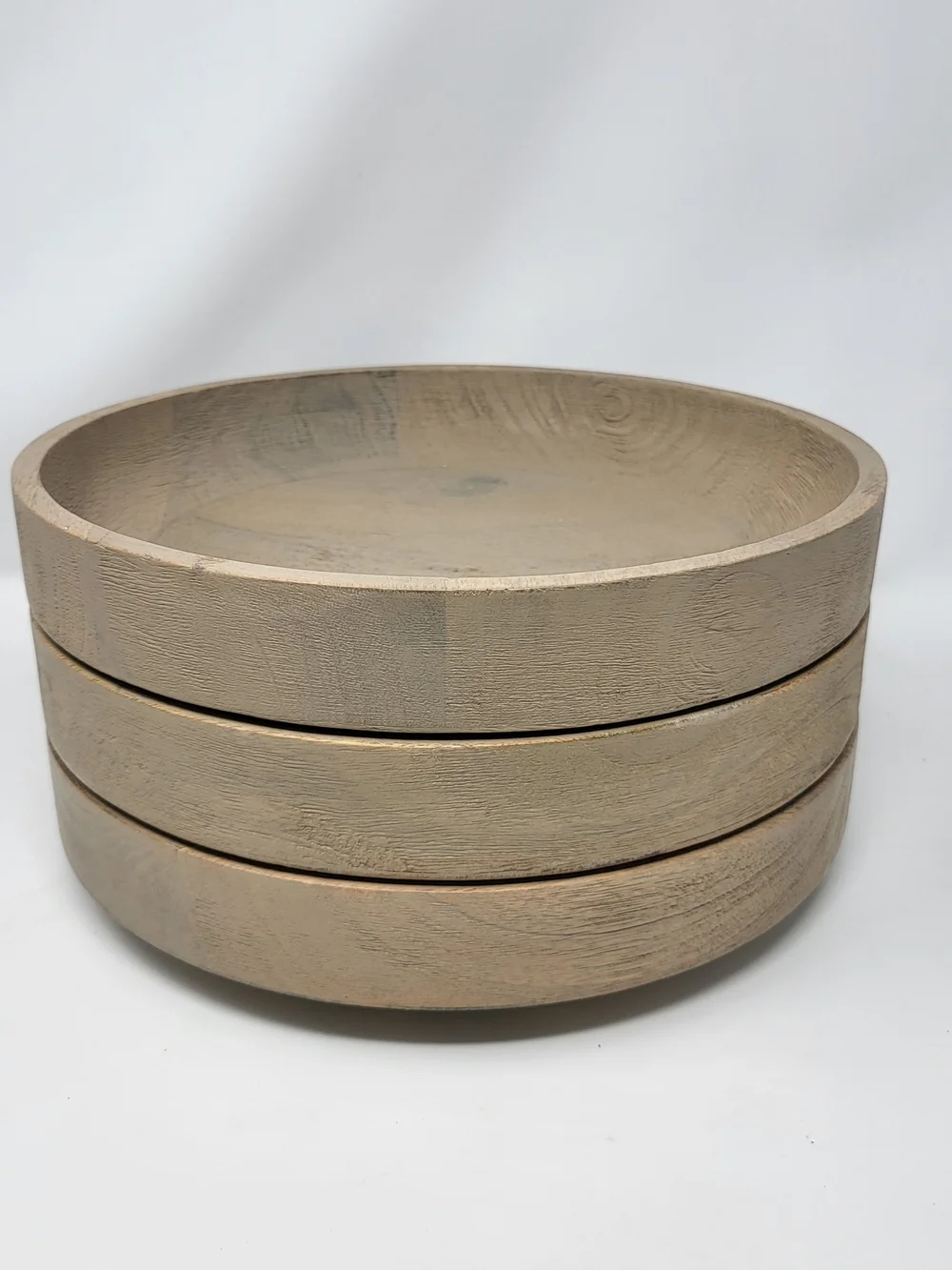 Threshold Natural Wood Round Serving Bowls - Set of 3